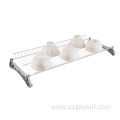 Kitchen stainless steel dish basket with water tray